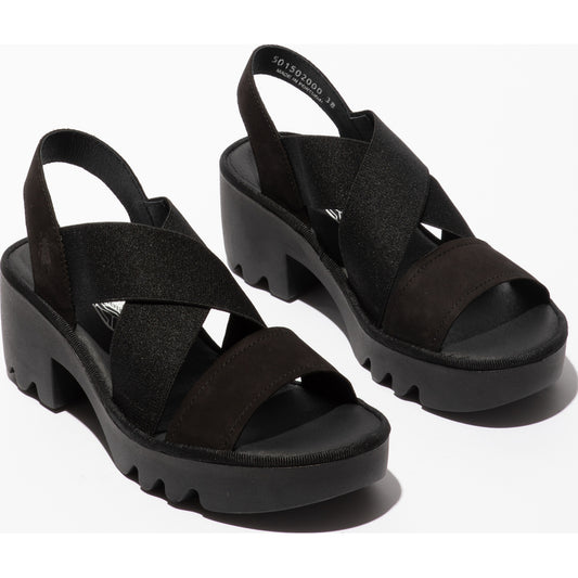 Fly  London P501502000 Taji Black Sandal