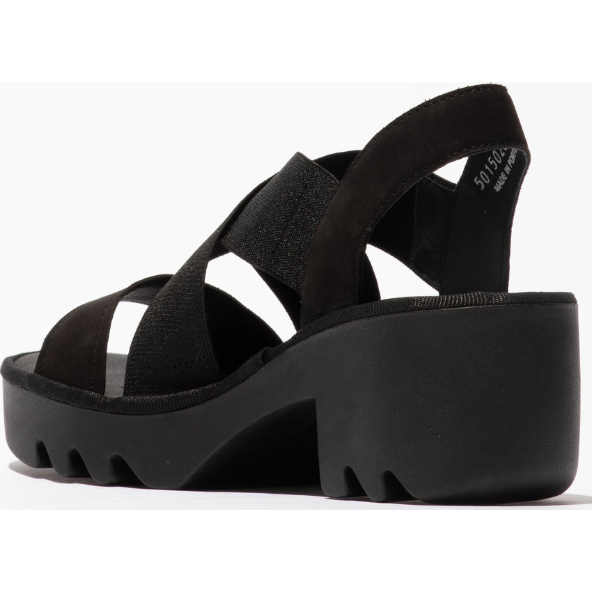 Fly  London P501502000 Taji Black Sandal