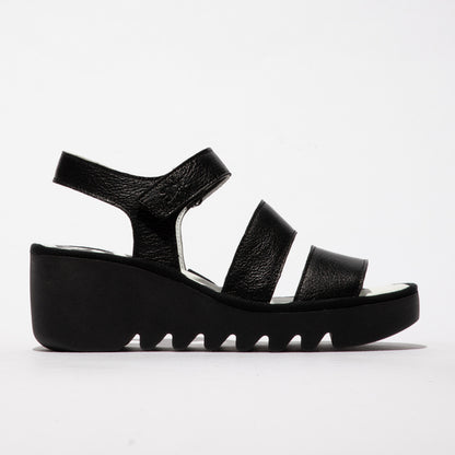 Fly London P501575001 Mousse Black Sandal