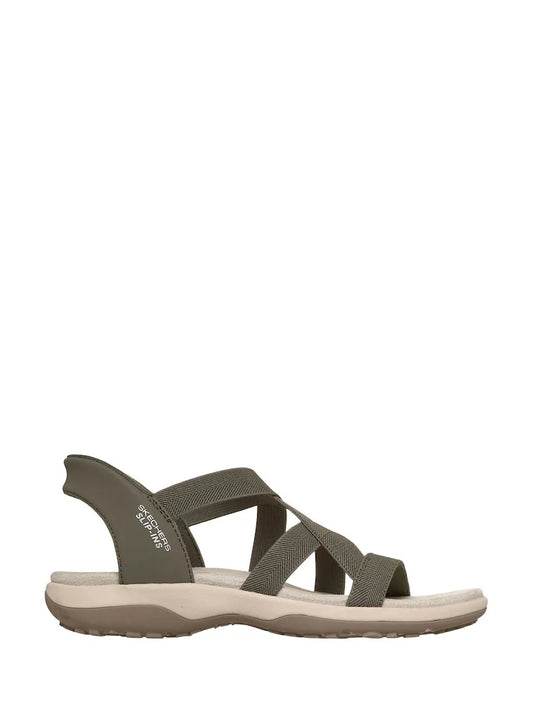 Skecher 163460 Ladies Reggae Slim Slip in Olive Sandal