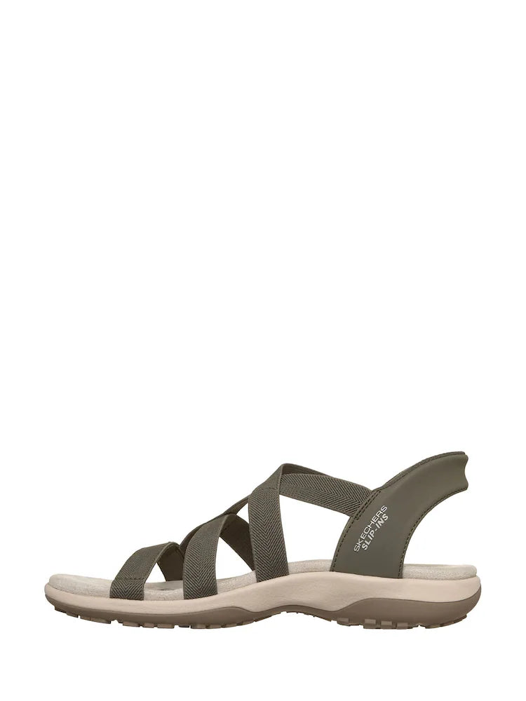 Skecher 163460 Ladies Reggae Slim Slip in Olive Sandal