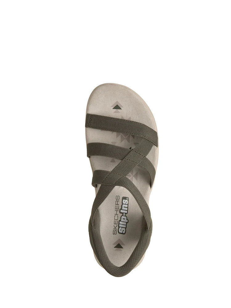 Skecher 163460 Ladies Reggae Slim Slip in Olive Sandal