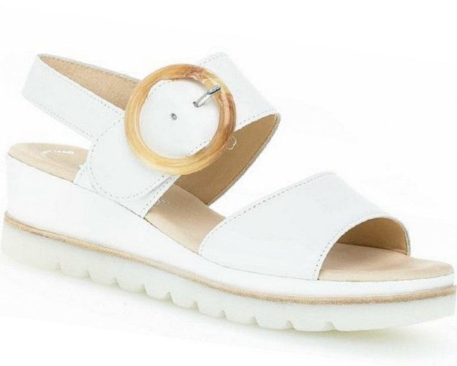 Gabor 24.645.21 Yeo White Velcro Wedge Sandals