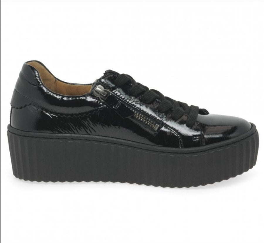 Gabor 23.200.97 Dolly Black Patent Trainer