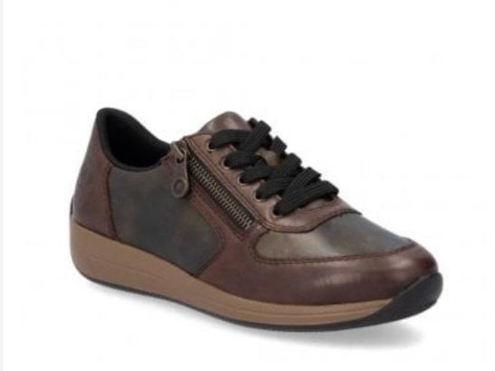 Rieker N1112-25  ladies Brown Lace Shoe