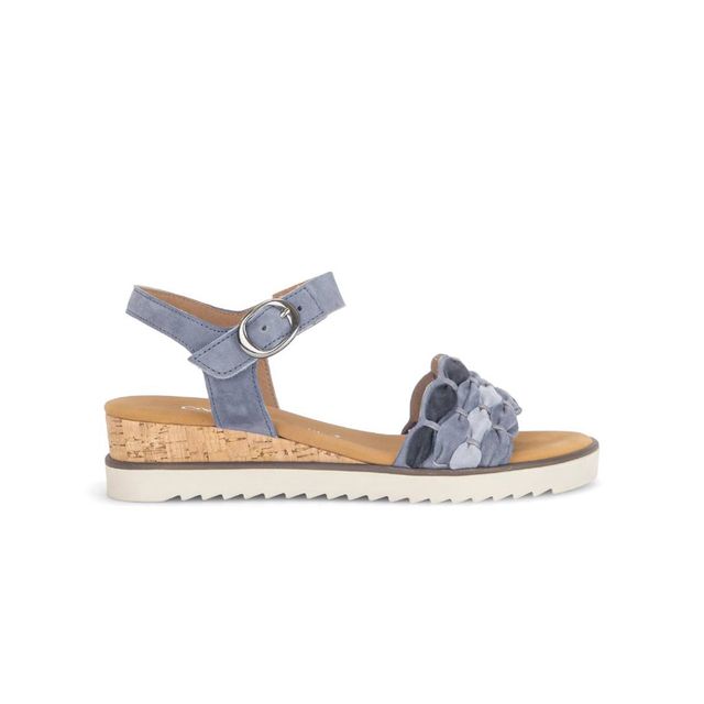 Gabor 82.758.26 Ladies Revo Blue Suede Sandal