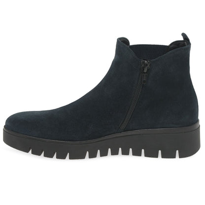 Gabor 8015.01.004 Ladies Dublin Dark Blue Suede Boot