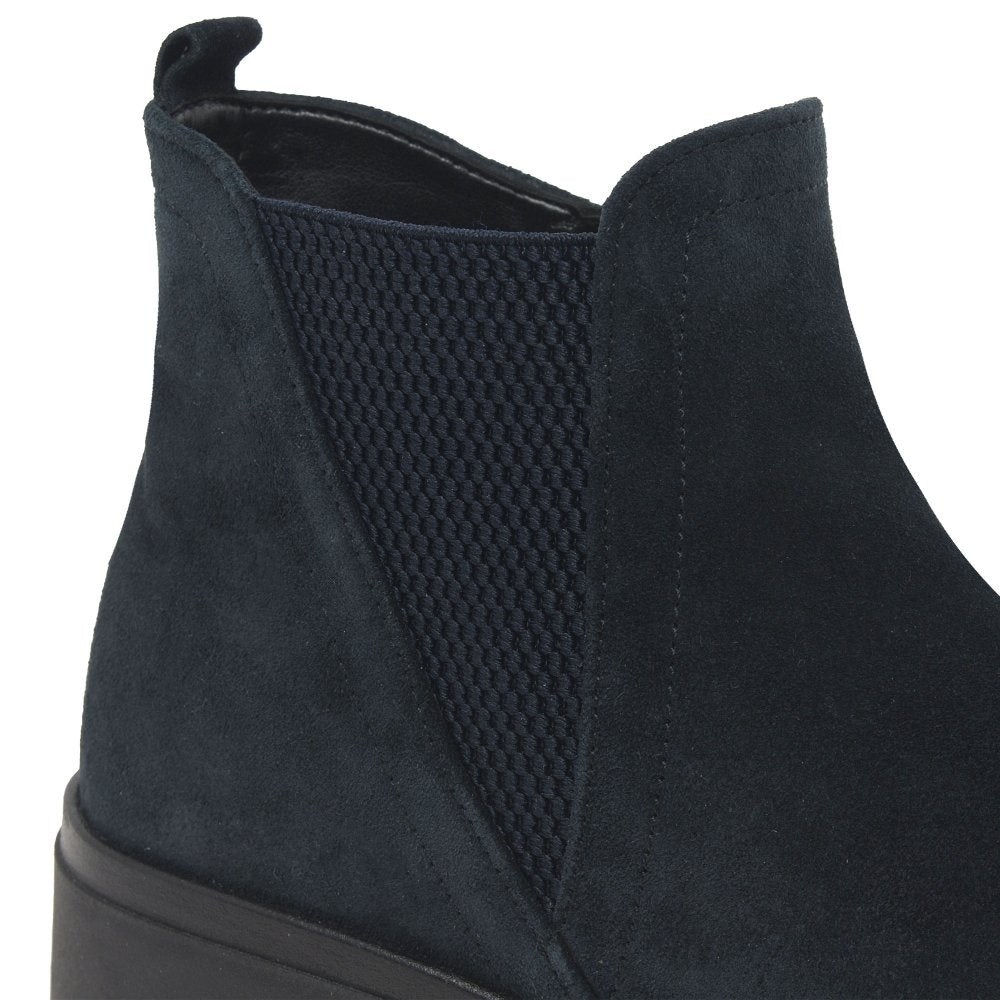 Gabor 8015.01.004 Ladies Dublin Dark Blue Suede Boot
