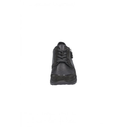 Waldlaufer H64007 601 001 Hiroko Black Zip and Lace
