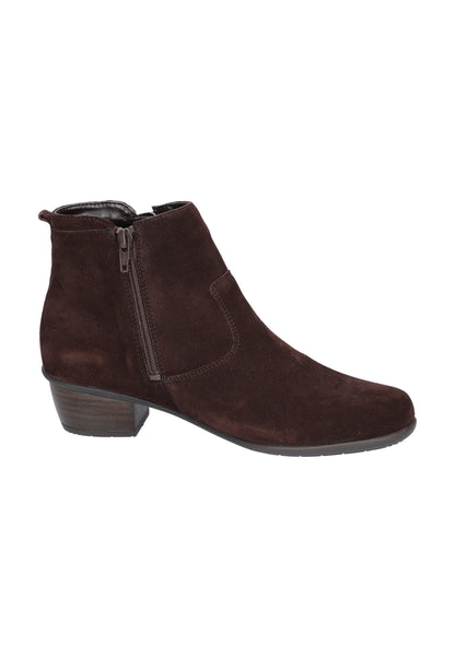 Waldlaufer 967803 195 216 Haifi Brown Twin Zip Suede Ankle Boot