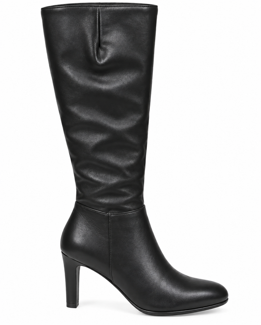 Tamaris 1-25563-25 Black Knee-Length Heeled Boot