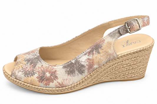 Caprice 9-28350-26 402 Suede Combination Wedge Heel