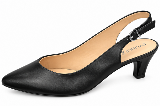 Caprice 9-29699-22 022 Black Nappa Point Toe Heel