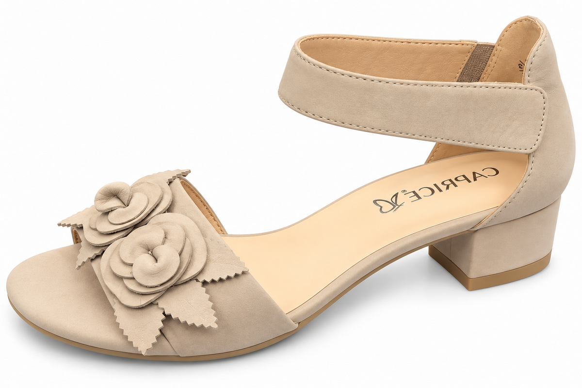 Caprice 9-28205-22 216 Light Grey Nubuc Heel