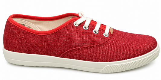 Hotter Mabel Red Sparkle Sneaker