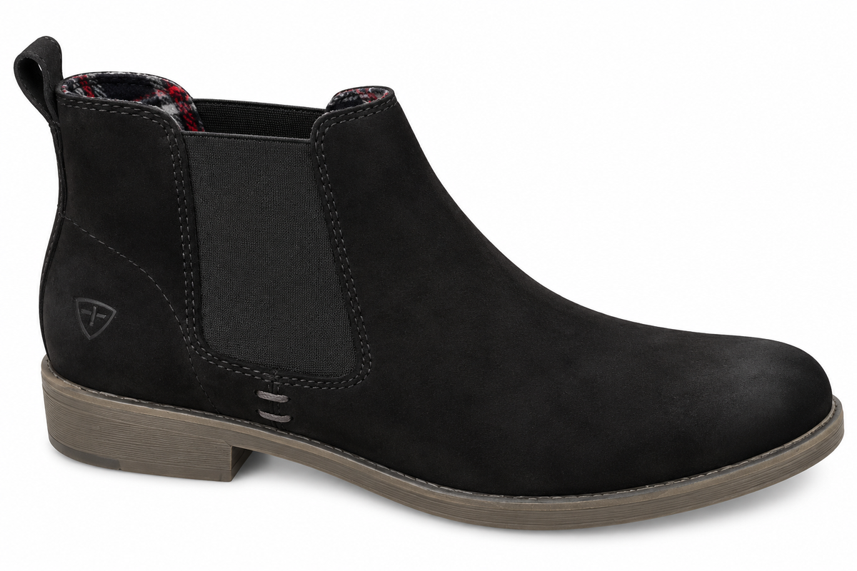Tamaris 1-25071-27 001 Black Leather Ankle Boot