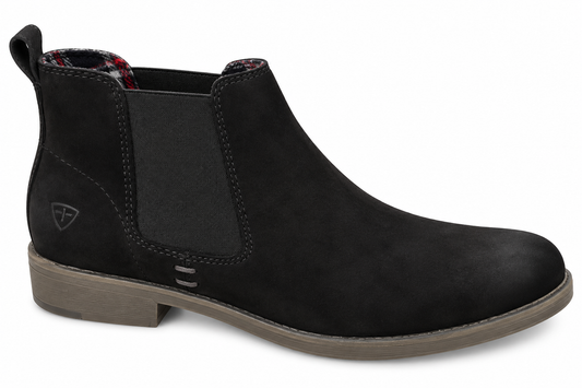 Tamaris 1-25071-27 001 Black Leather Ankle Boot