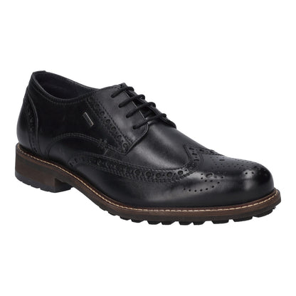 Josef Seibel Mens Jasper 53 Black Brogue Style Shoes 24753 TE786