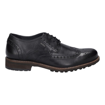 Josef Seibel Mens Jasper 53 Black Brogue Style Shoes 24753 TE786