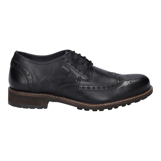 Josef Seibel Mens Jasper 53 Black Brogue Style Shoes 24753 TE786