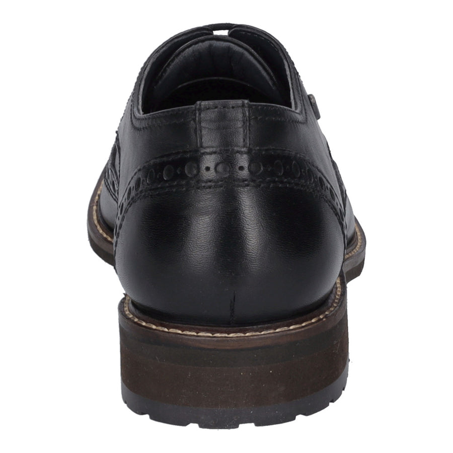 Josef Seibel Mens Jasper 53 Black Brogue Style Shoes 24753 TE786