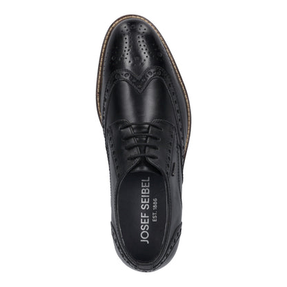 Josef Seibel Mens Jasper 53 Black Brogue Style Shoes 24753 TE786