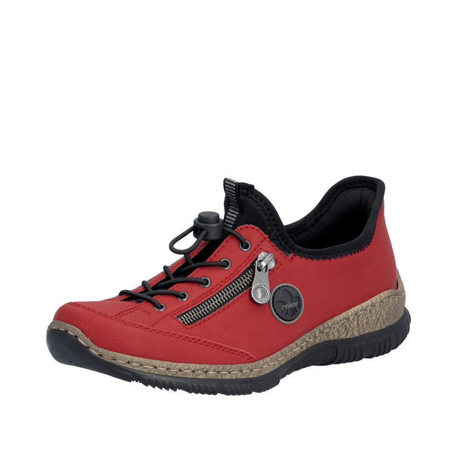 Rieker N3267-33 Ladies Red Casual Shoe