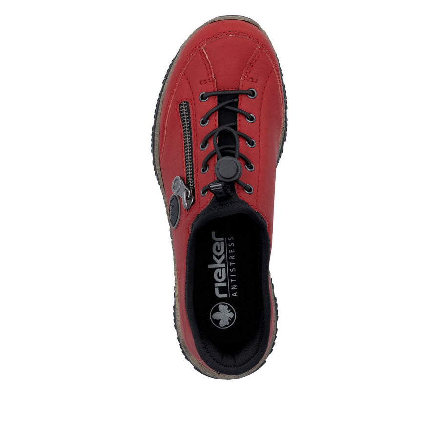 Rieker N3267-33 Ladies Red Casual Shoe