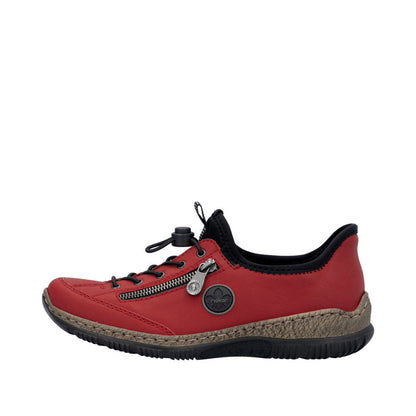 Rieker N3267-33 Ladies Red Casual Shoe
