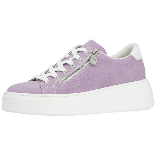 Rieker N5400-30 Ladies Purple/White Trainer