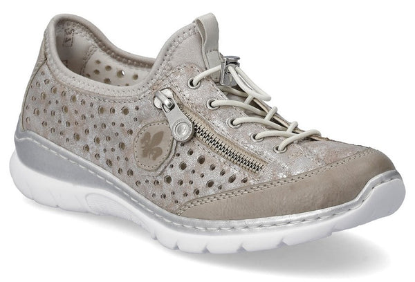 Rieker L32P6-90 Ladies Metallic Sneaker