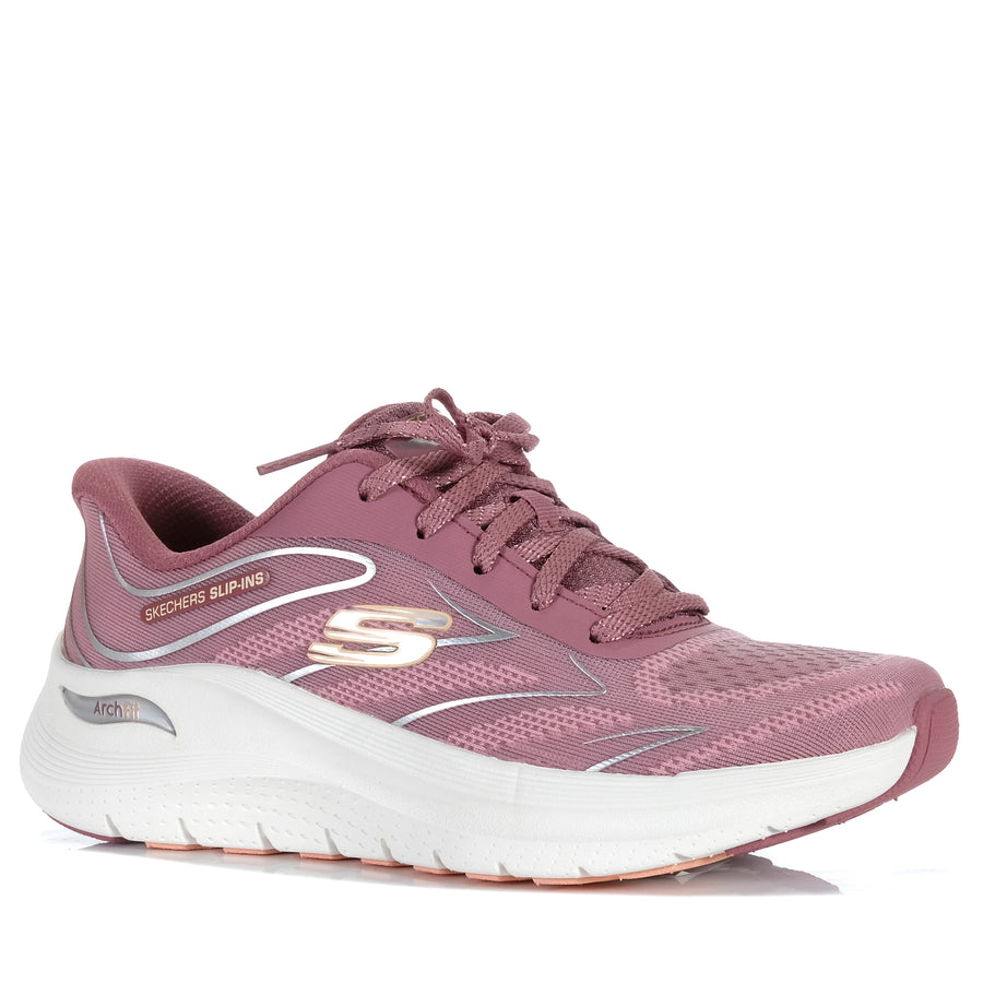 Skechers 150328 Ladies Archfit Dark Mauve Slip-In