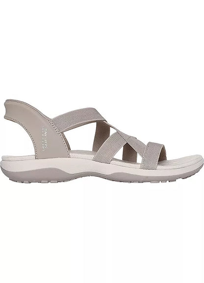 Skecher 163460 Ladies Reggae Slim Slip In Taupe Sandal