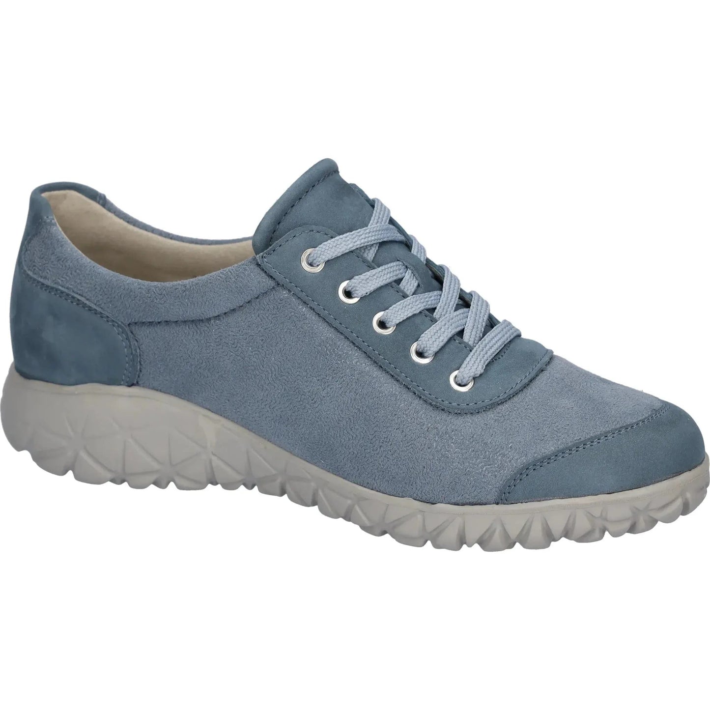 Waldlaufer H89001 242 263 Havy Denim Zipper & Lace Trainer