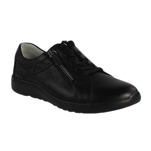 Waldlaufer 634002 199 194 Ladies Black Lace up Sneaker
