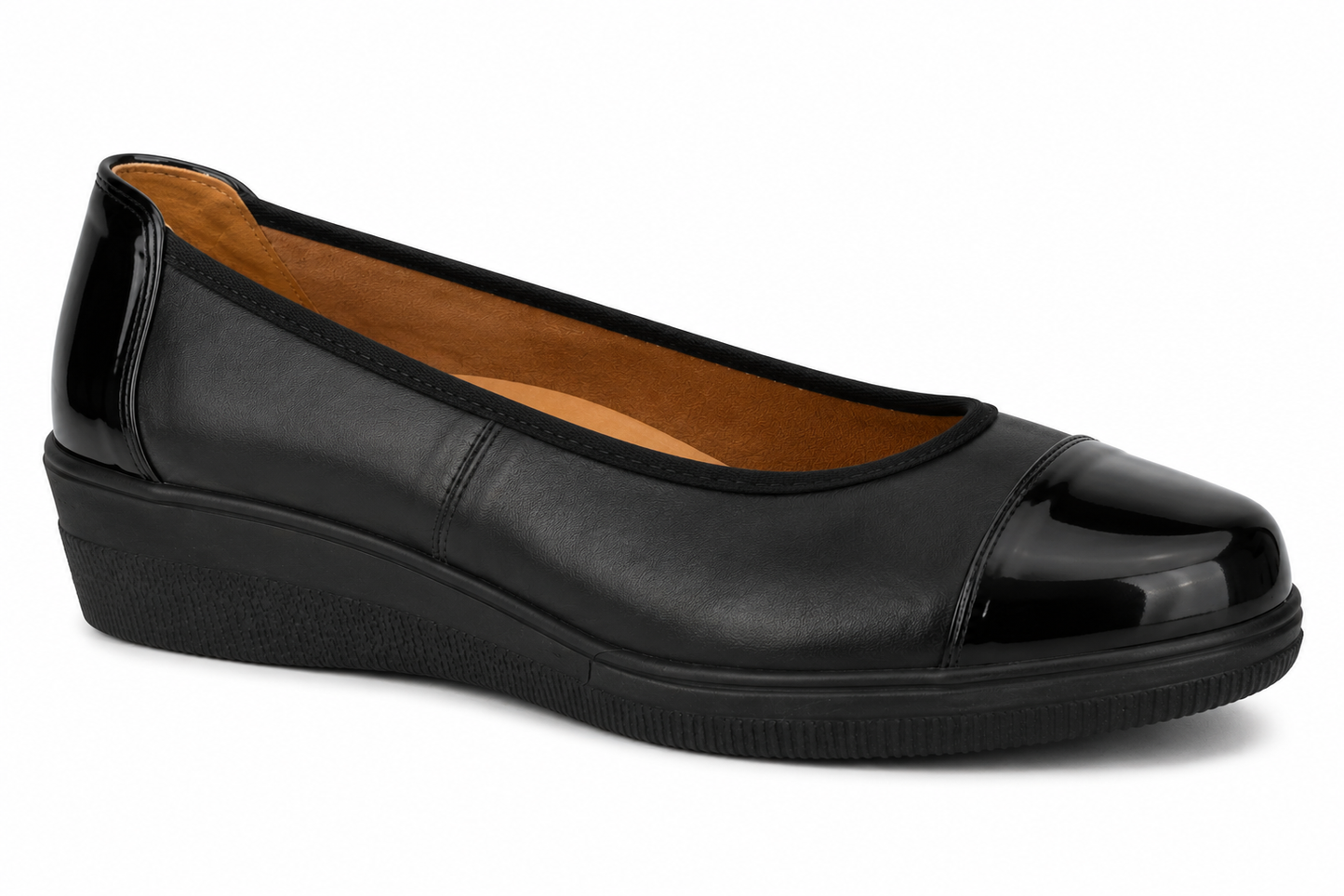 Gabor 06.402.37 Ladies Black Low Wedge Black Shoe