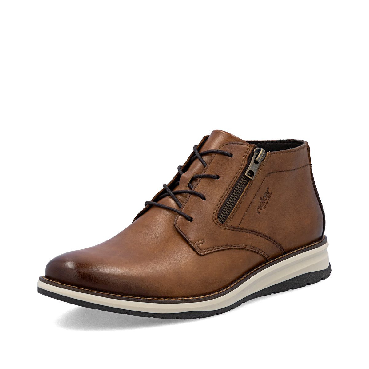 Rieker 14705-24 Mens Tan Lace & Zip Boot