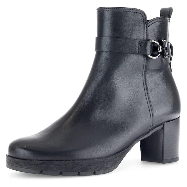 Gabor 52.072.57 Ladies Engage Black Ankle Boot