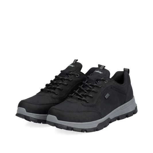 Rieker 35503-00 Men's Bungee Lace  Black Trainer