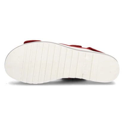 Waldlaufer 351013 171 022 Hakura Red Ladies Velcro Sandle
