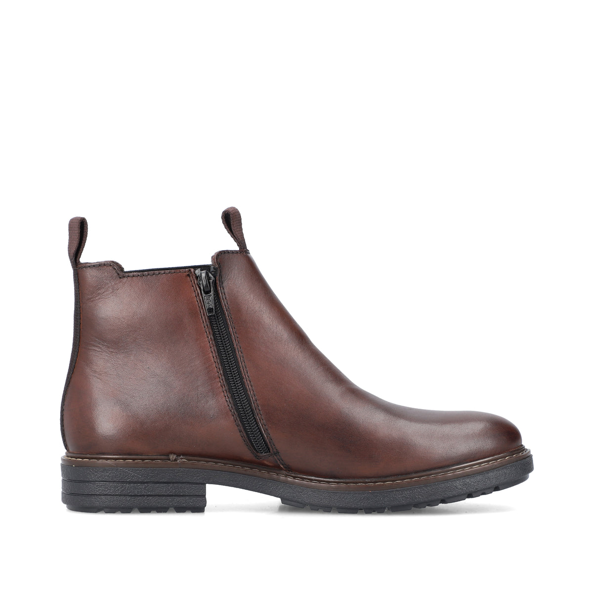 Rieker 33180-26 Mens Brown Zip Chelsea Boot
