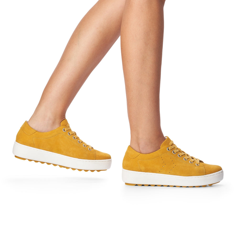 Remonte Ladies Yellow Trainer Shoes D1004-68