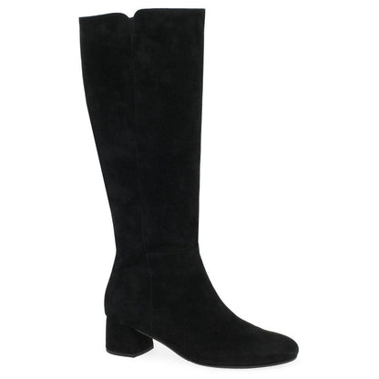 Gabor 75.689.17 Ladies Ashby Black Suede Knee High Boot