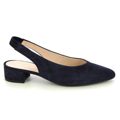 Gabor 61.520.16 Ladies Mack Navy Heeled Sling Back