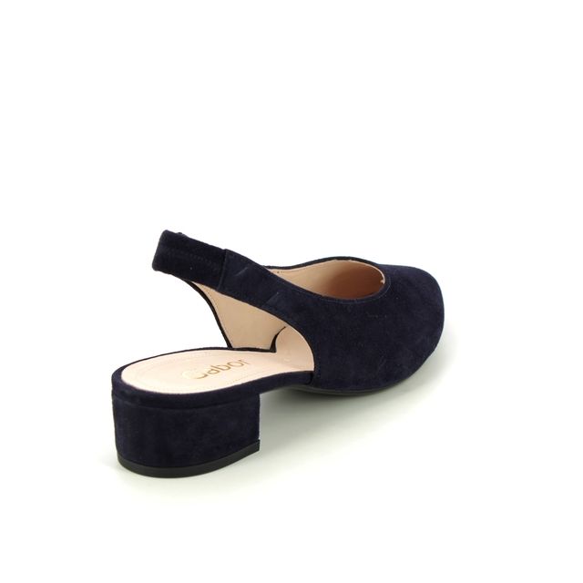 Gabor 61.520.16 Ladies Mack Navy Heeled Sling Back