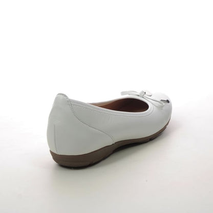 Gabor 04.164.21 Ladies Ring White Leather Pump