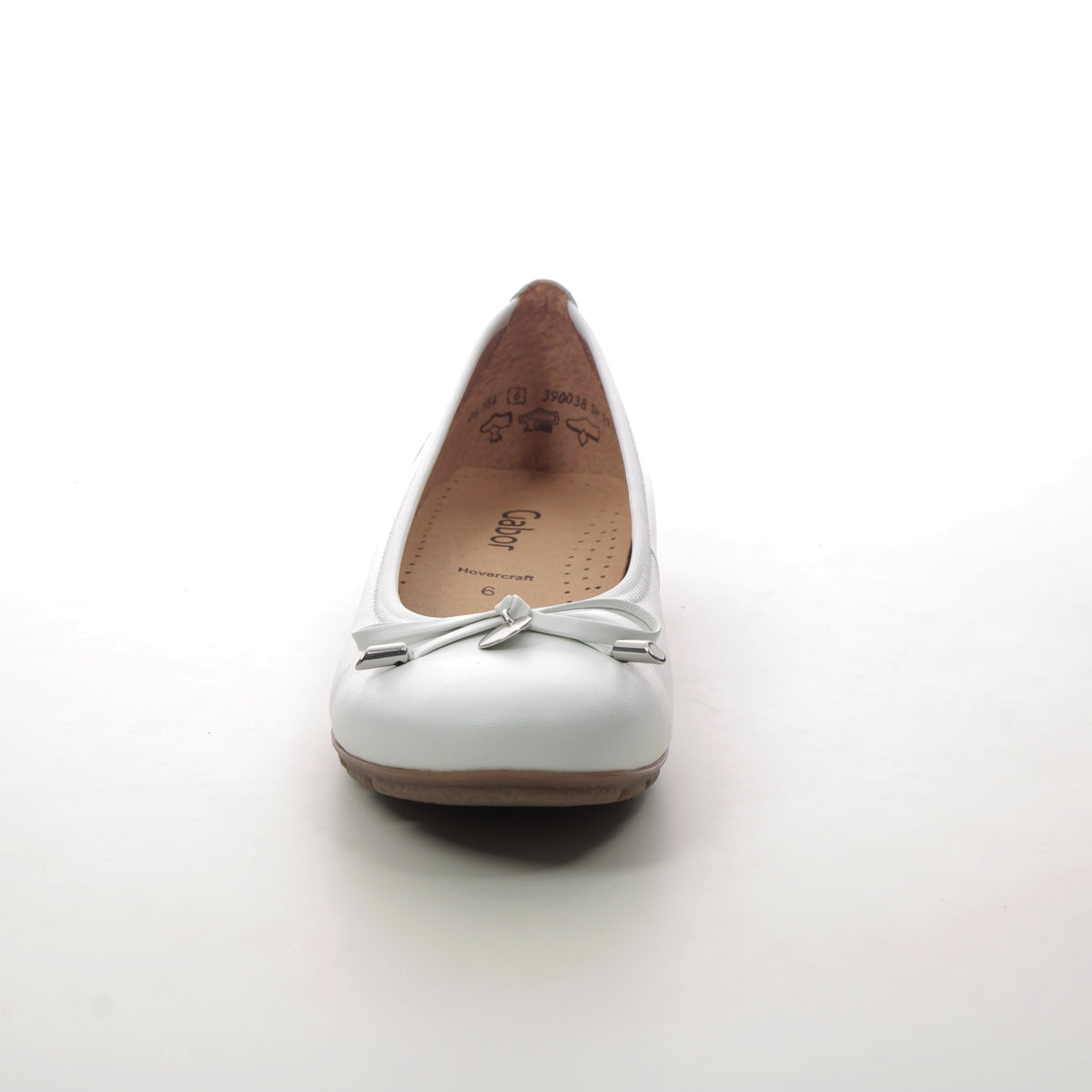 Gabor 04.164.21 Ladies Ring White Leather Pump