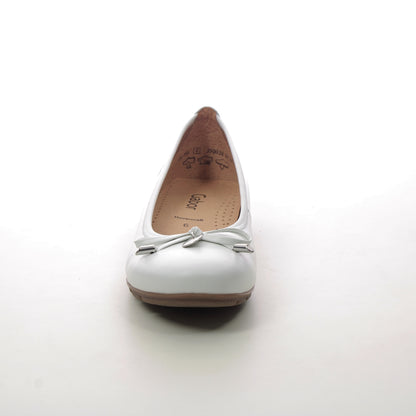 Gabor 04.164.21 Ladies Ring White Leather Pump