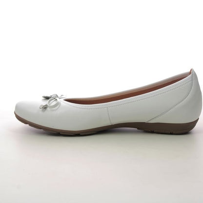 Gabor 04.164.21 Ladies Ring White Leather Pump