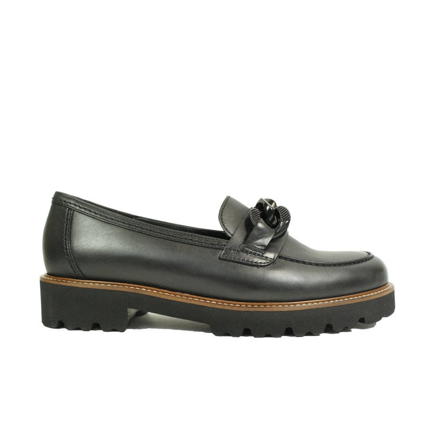 Gabor 55.240.27 Squeeze Black Leather Loafer